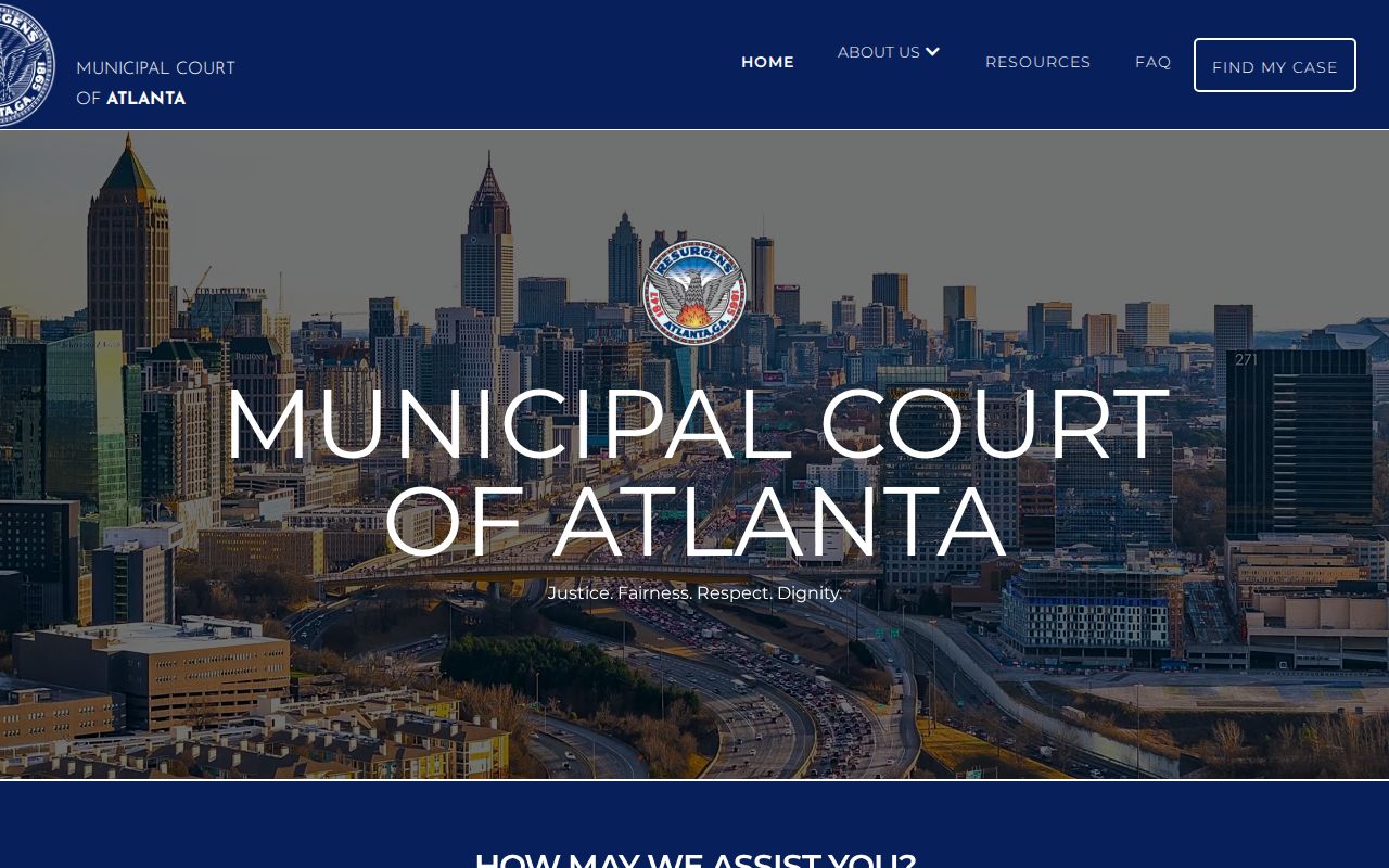 Atlanta Municipal Court building for Atlanta court docket records