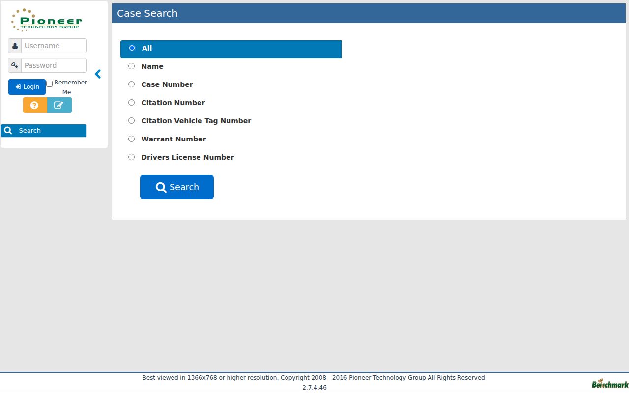 DeKalb County case search comparison with Atlanta Benchmark fields