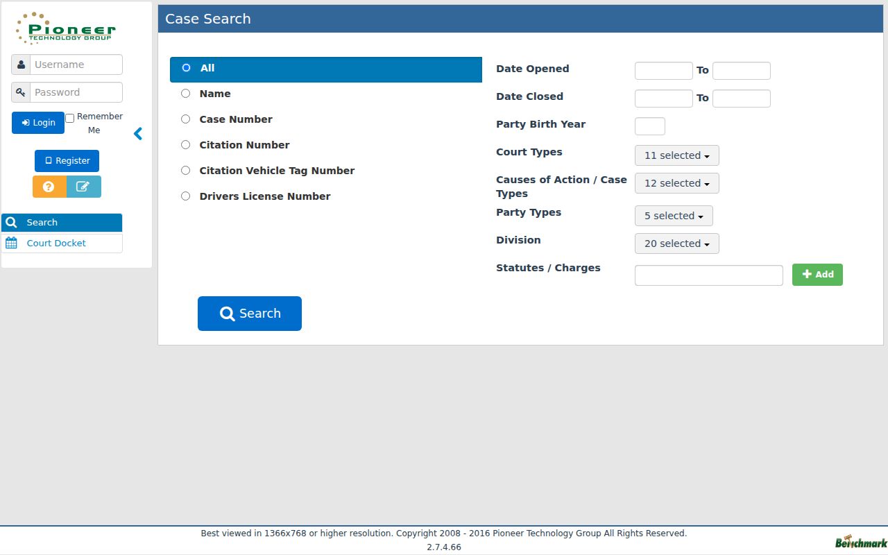 DeKalb County case search State Court Division B Benchmark fields