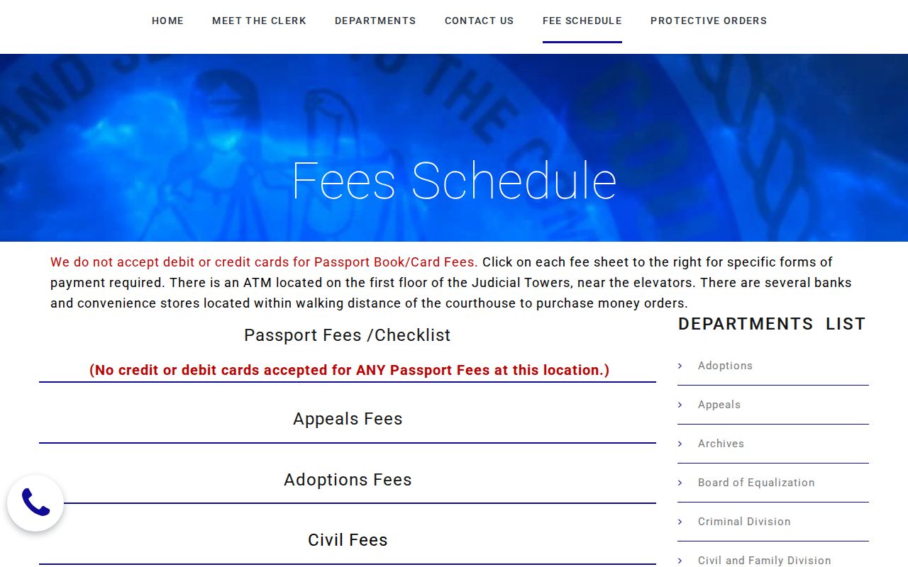 DeKalb County court records certified copy fee chart