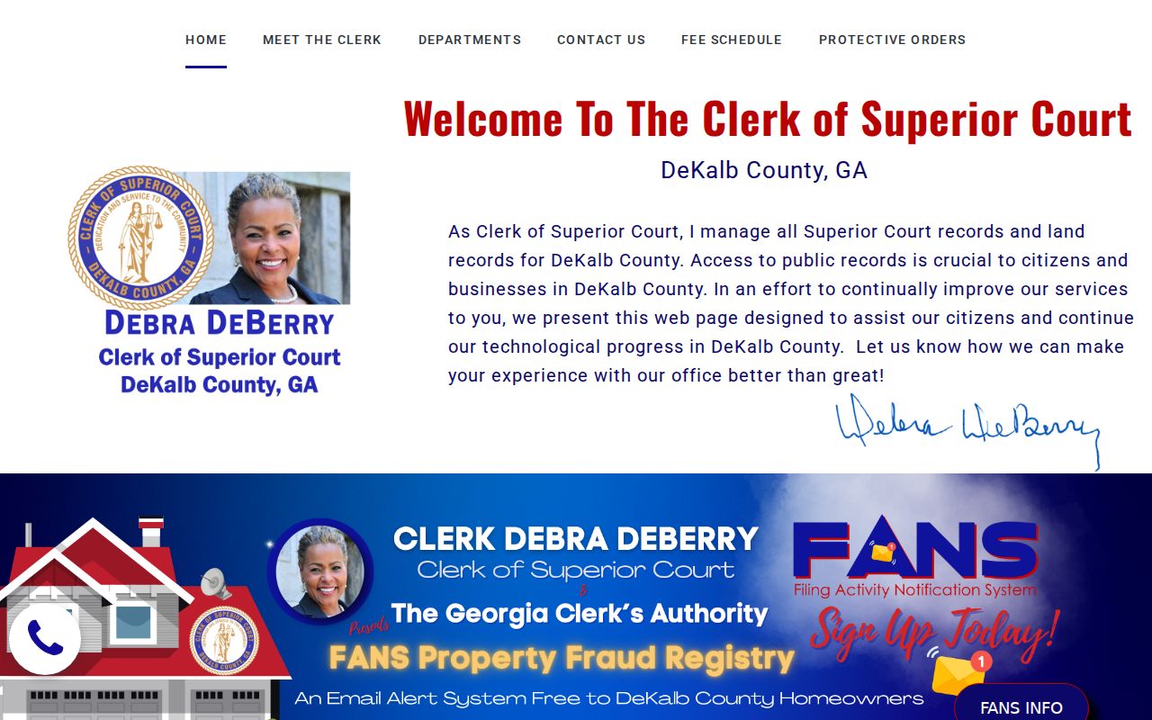 DeKalb County court docket Clerk of Superior Court public access