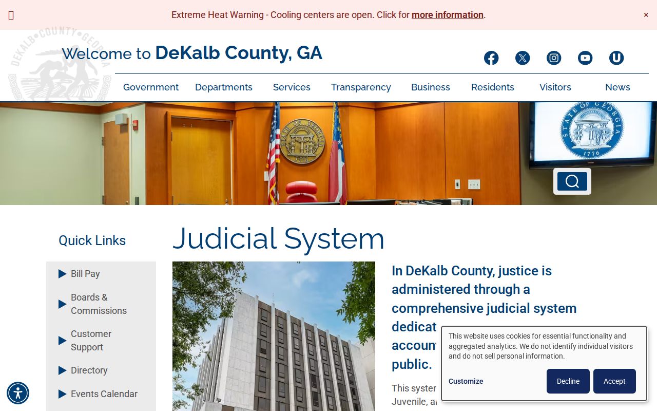 DeKalb County court docket court hierarchy and courthouse map